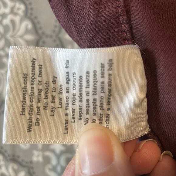 Judy Blue High Waist Tummy Control Wide Leg Crop Denim Jeans Size 15/32 Oxblood - Picture 12 of 12